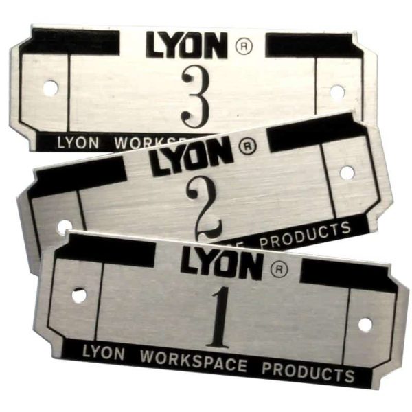Nf5829 Metal Locker Number Plate With Black Etched Numbers Lyon