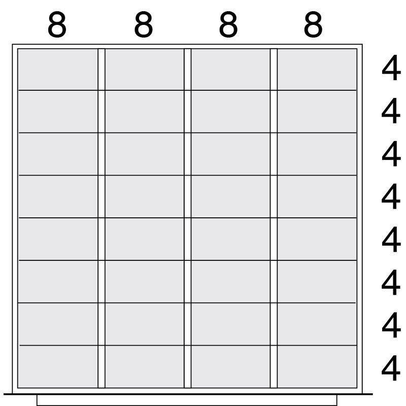 Standard Wide BB 32 Plastic Bin Modular Drawer Organzier