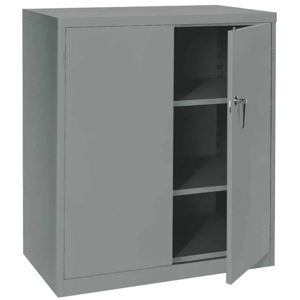 Storage cabinet with table top