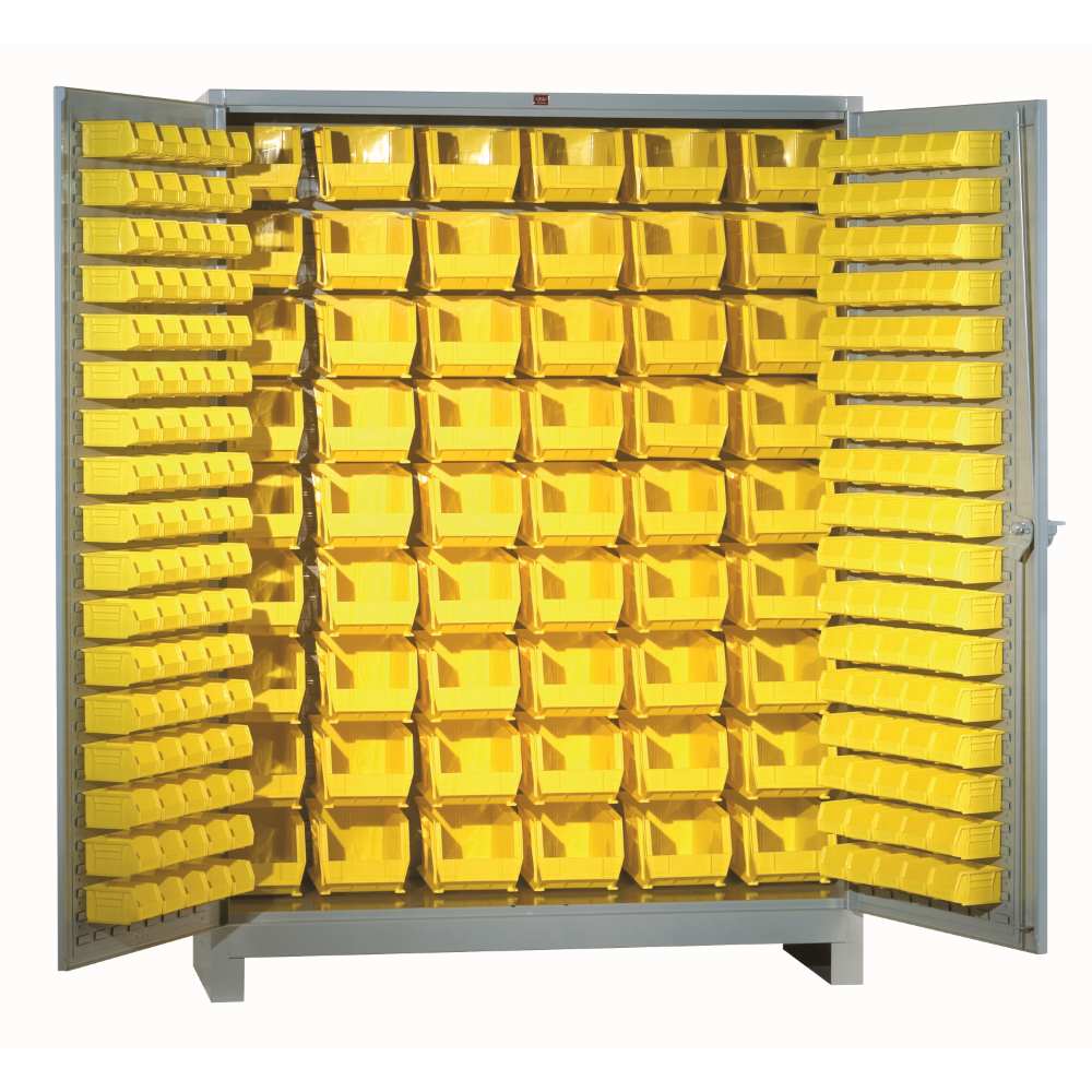 Lyon DD1114 Storage Cabinet, 82x36x21, Dvgry, 4Shlv