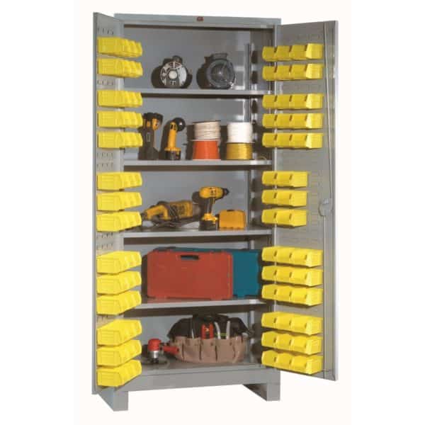 https://www.lyonworkspace.com/wp-content/uploads/lyon-all-welded-shelf-bin-cabinet-1155-dove-gray-with-props-600x600.jpg