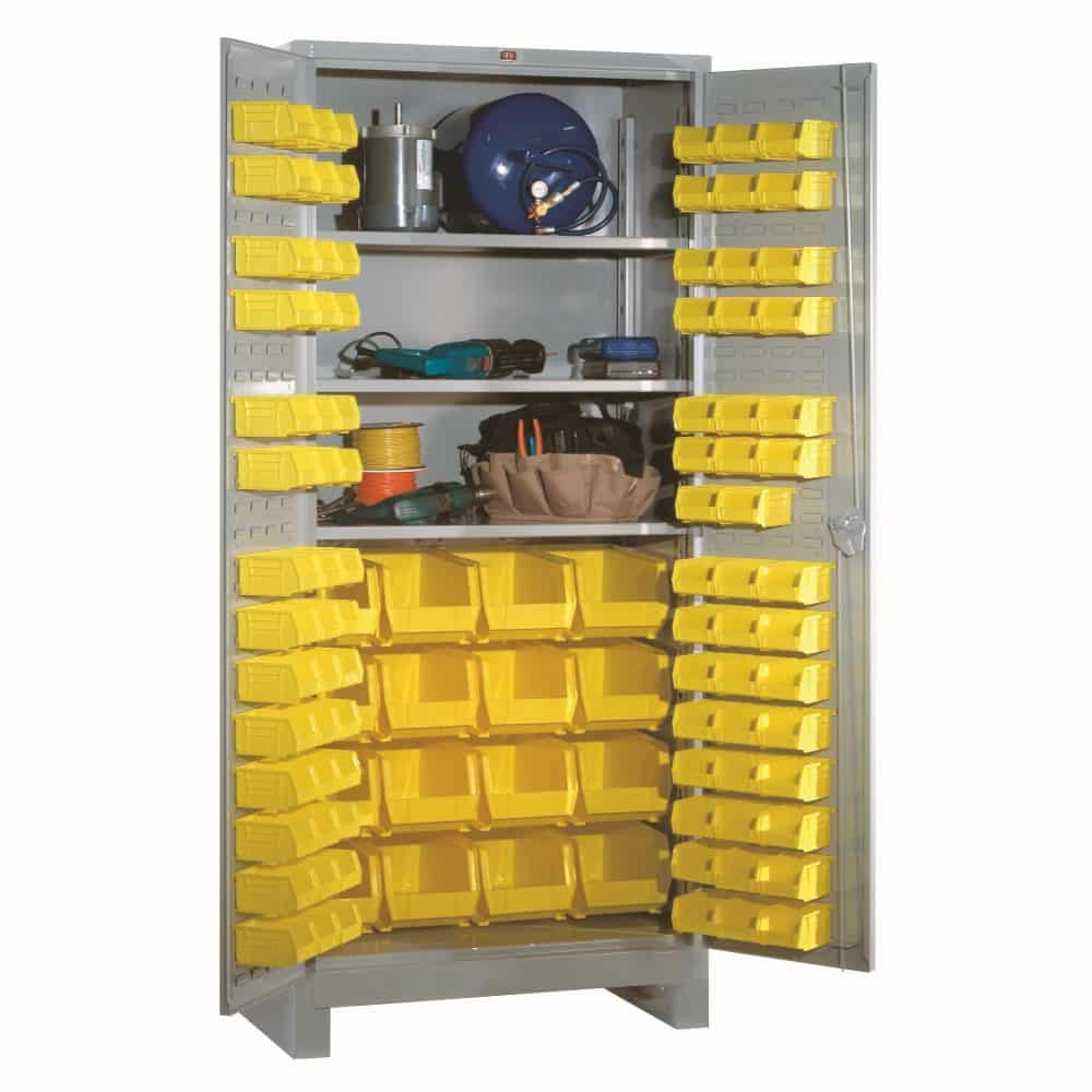 https://www.lyonworkspace.com/wp-content/uploads/lyon-all-welded-shelf-bin-cabinet-1156-dove-gray-with-props.jpg