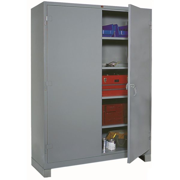 Lyon DD1145 Storage Cabinet, 82x60x24, Dvgry, 4Shlv