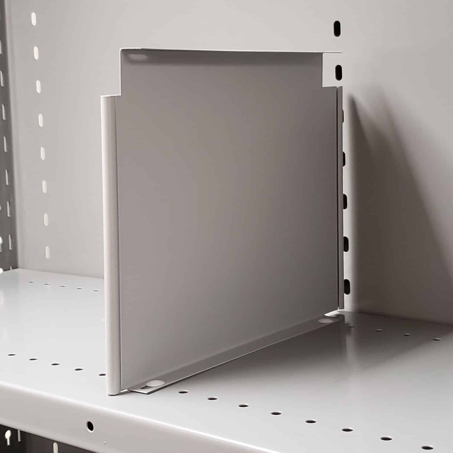 Steel Shelf Dividers - 12 Pack for Industrial Metal Shelving | Lyon