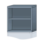 Lyon modular cabinet open overhead unit standard wide 28 inch height N31303010500N