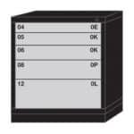 Lyon modular drawer cabinet bench height standard wide 5 drawers 3530301003