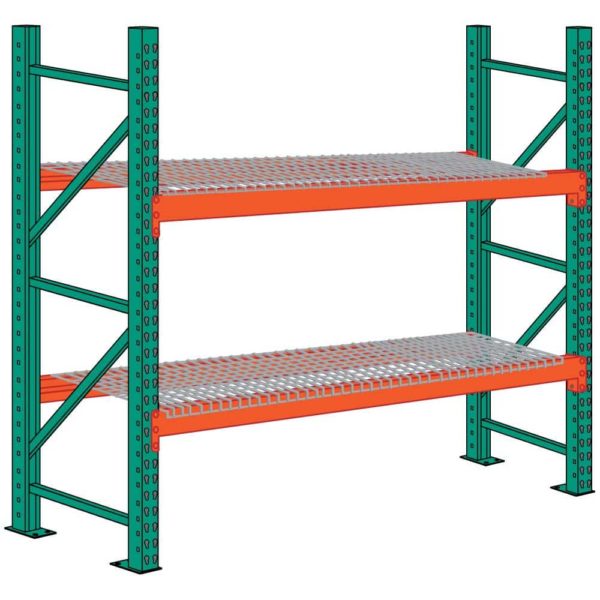 3 Level 144w x 48d x 144h Pallet Racking with Wire Decking Starter