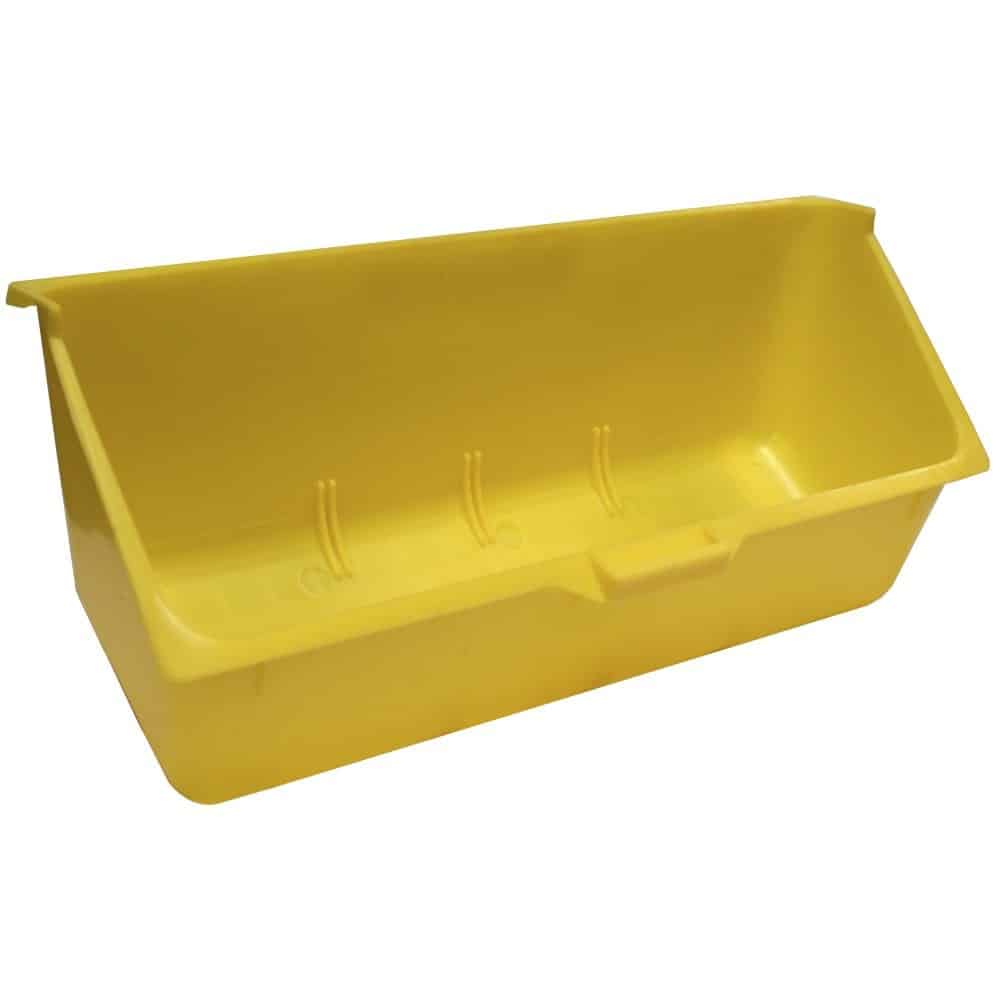 Plastic Tilt-Bins - Yellow Parts Bins for Deep Door Cabinets